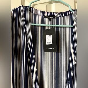 Fashion Nova Navy and White Striped Dress